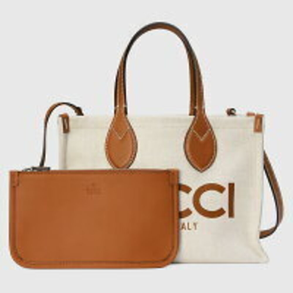 Gucci Tote Bag Beige Canvas - Picture 3 of 5